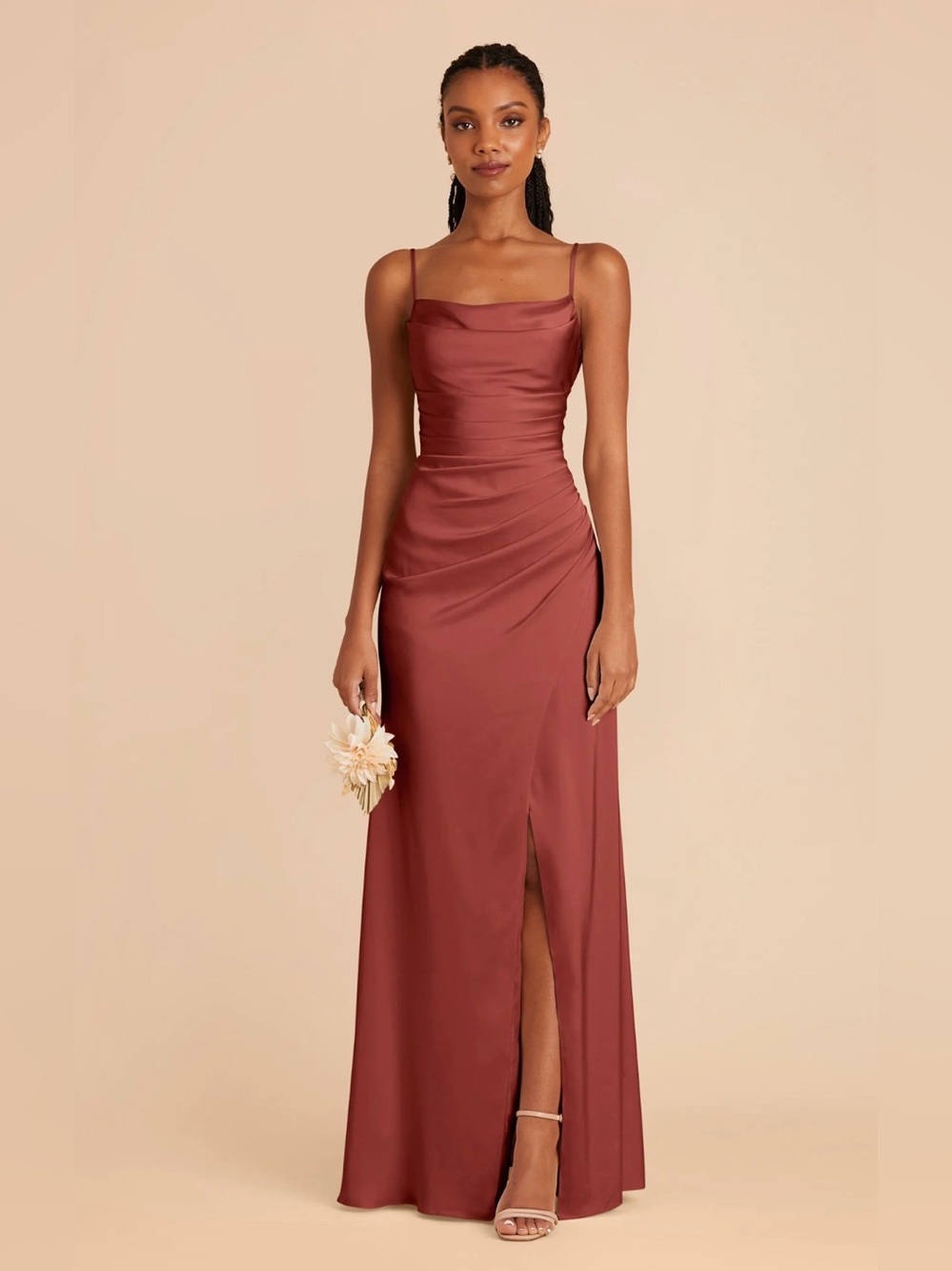 Spice Matte Satin Birdy Grey Lydia Dress - NWT
